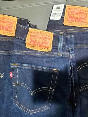 Levi's 511 Slim Fit Jeans Lot of 3 Size 29x30 2 NWT Dark Wash